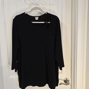 Chicos Strappy, Long-sleeved Top